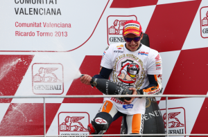 Marc Marquez Champagne Spray