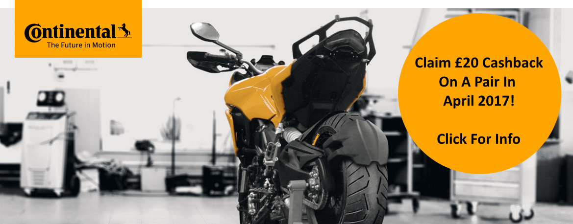 Continental motorcycle tyre cashback offer