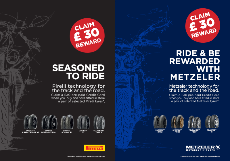 Pirelli Metzeler motorcycle tyre cashback